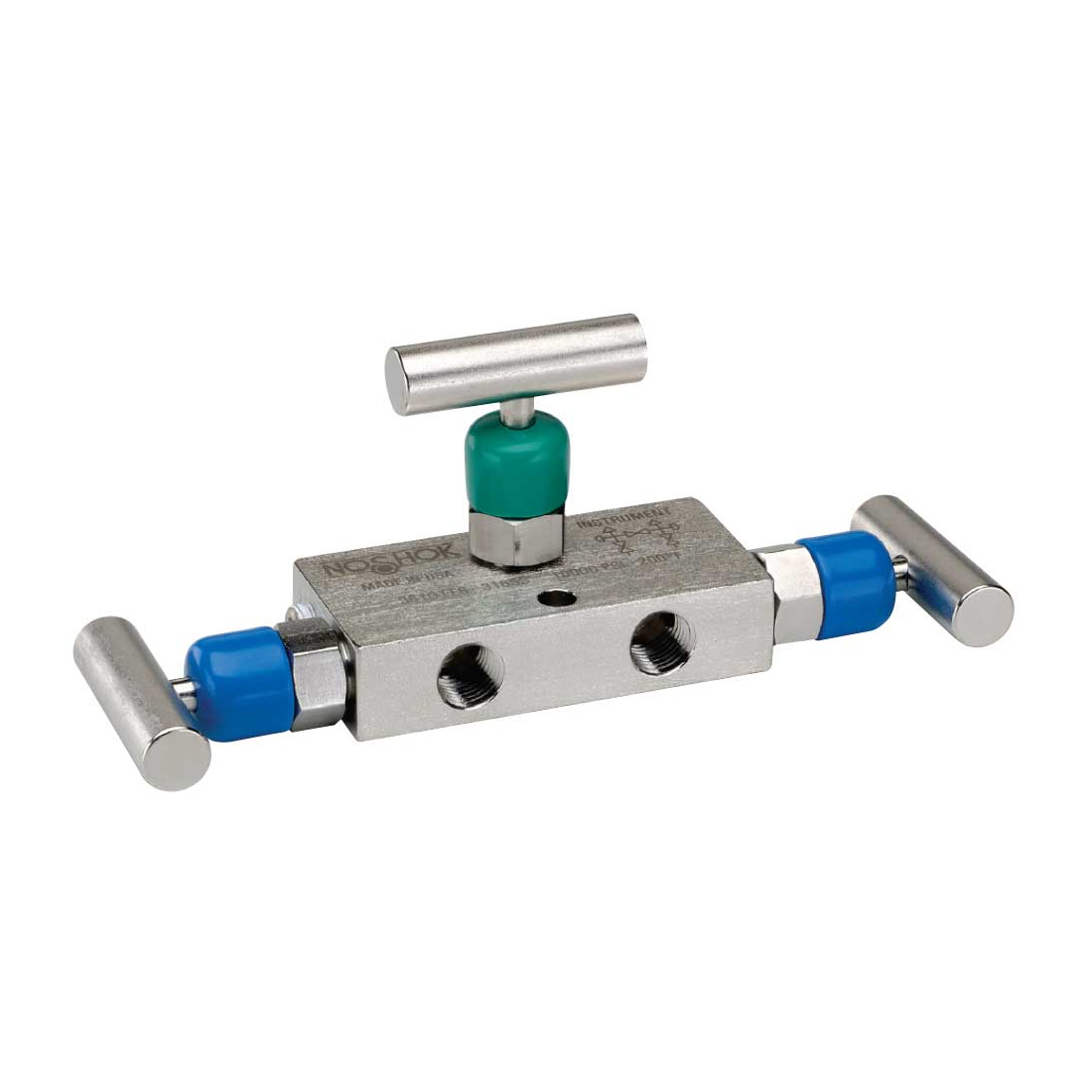 3610/3710 Series 0.141 in. Orifice Differential Pressure Mini 3 Manifold Valves with Hard Seat and Soft Tip