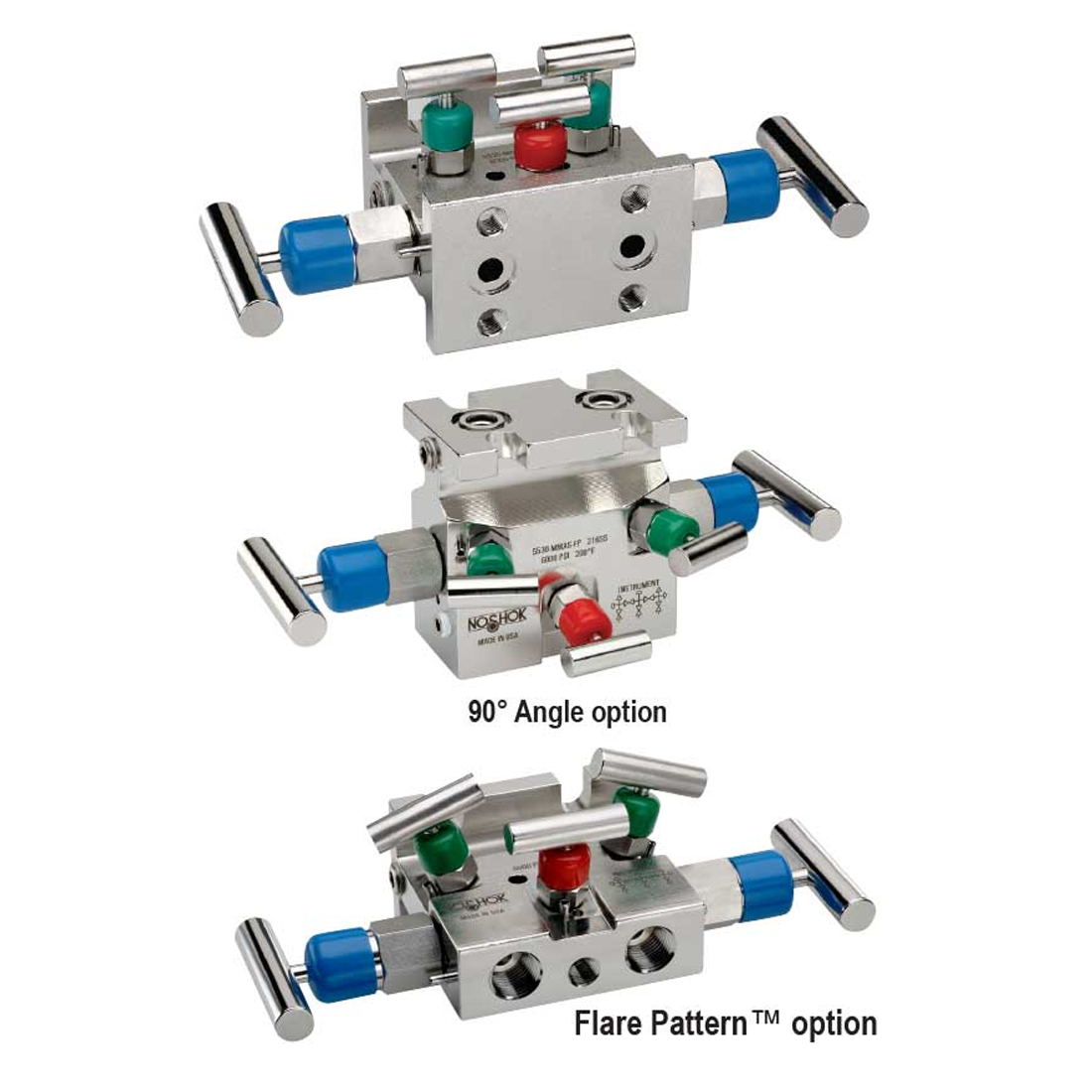 5530 Series 0.375 in. Orifice Natural Gas 5 Manifold Valves with Soft Seat/Tip