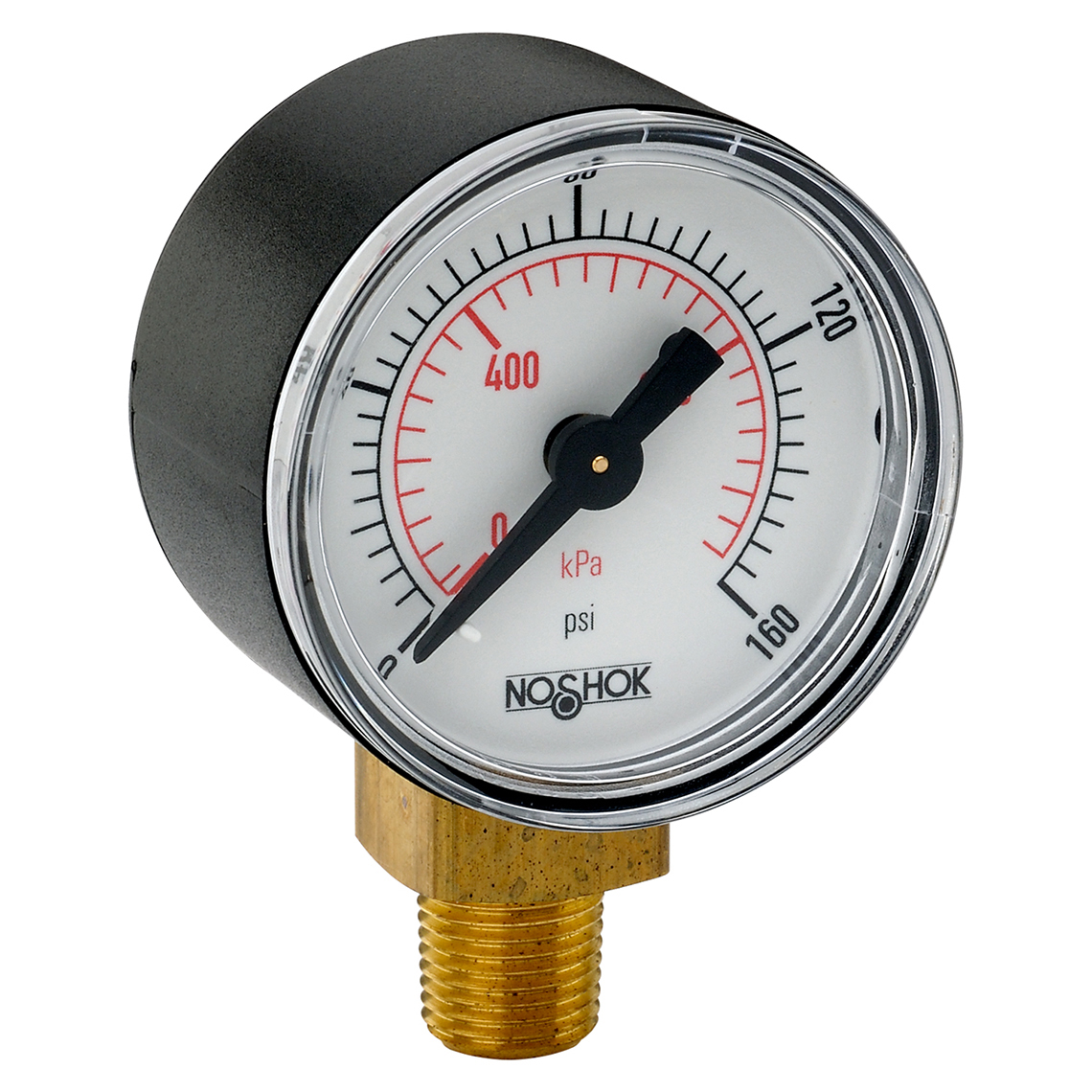 100 Series Acrylonitrile Butadiene Styrene (ABS) and Steel Case Dry Pressure Gauges