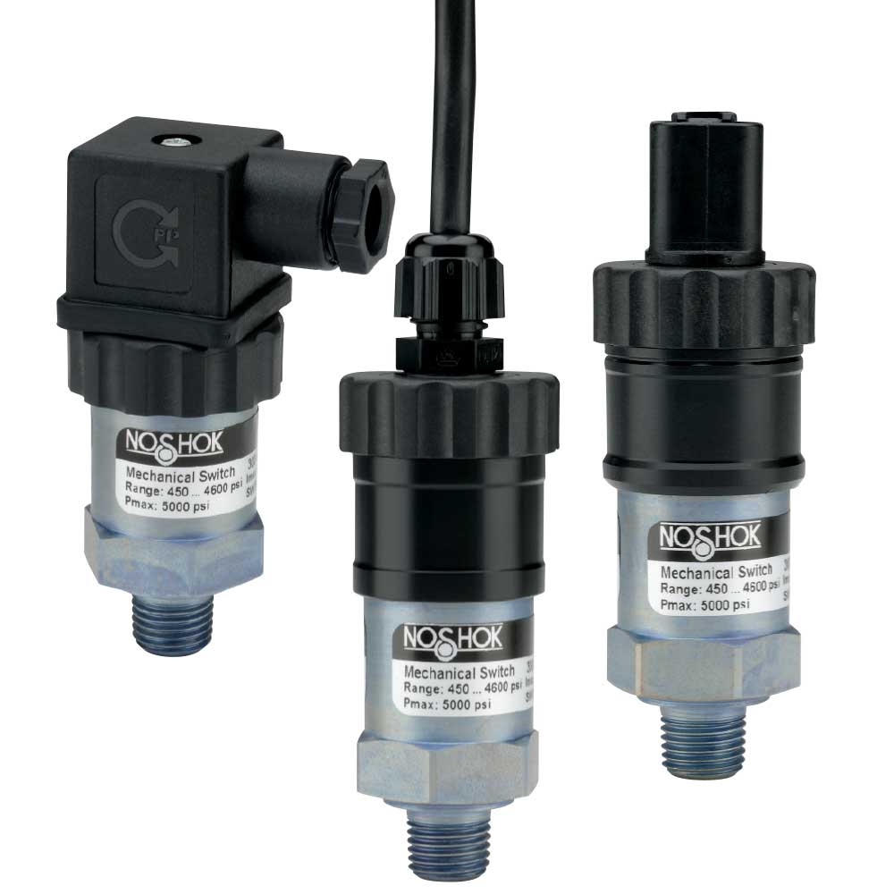 300 Series Mechanical Compact Single Pole Double Throw (SPDT) Pressure Switches with Adjustable Hysteresis